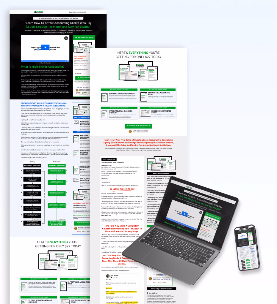 Work with High Ticket Accounting